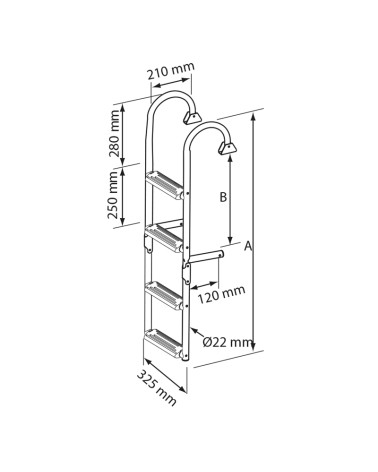 ESCALERA DE BAÑO PLEGABLE