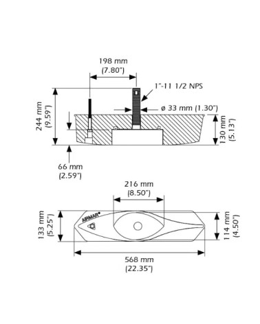 TRANSDUCTOR BIFRECUENCIA AIRMAR B260-526T-HDD