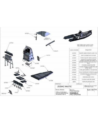 ACCESORIOS ZODIAC PRO OPEN