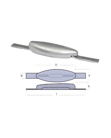 ANODO PEZ PLETINA DE ACERO INOX