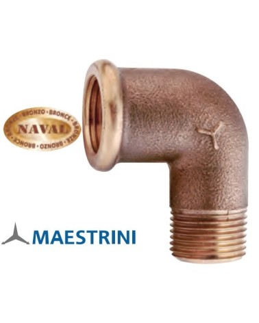 CODO 90º MACHO/HEMBRA BRONCE MAESTRINI